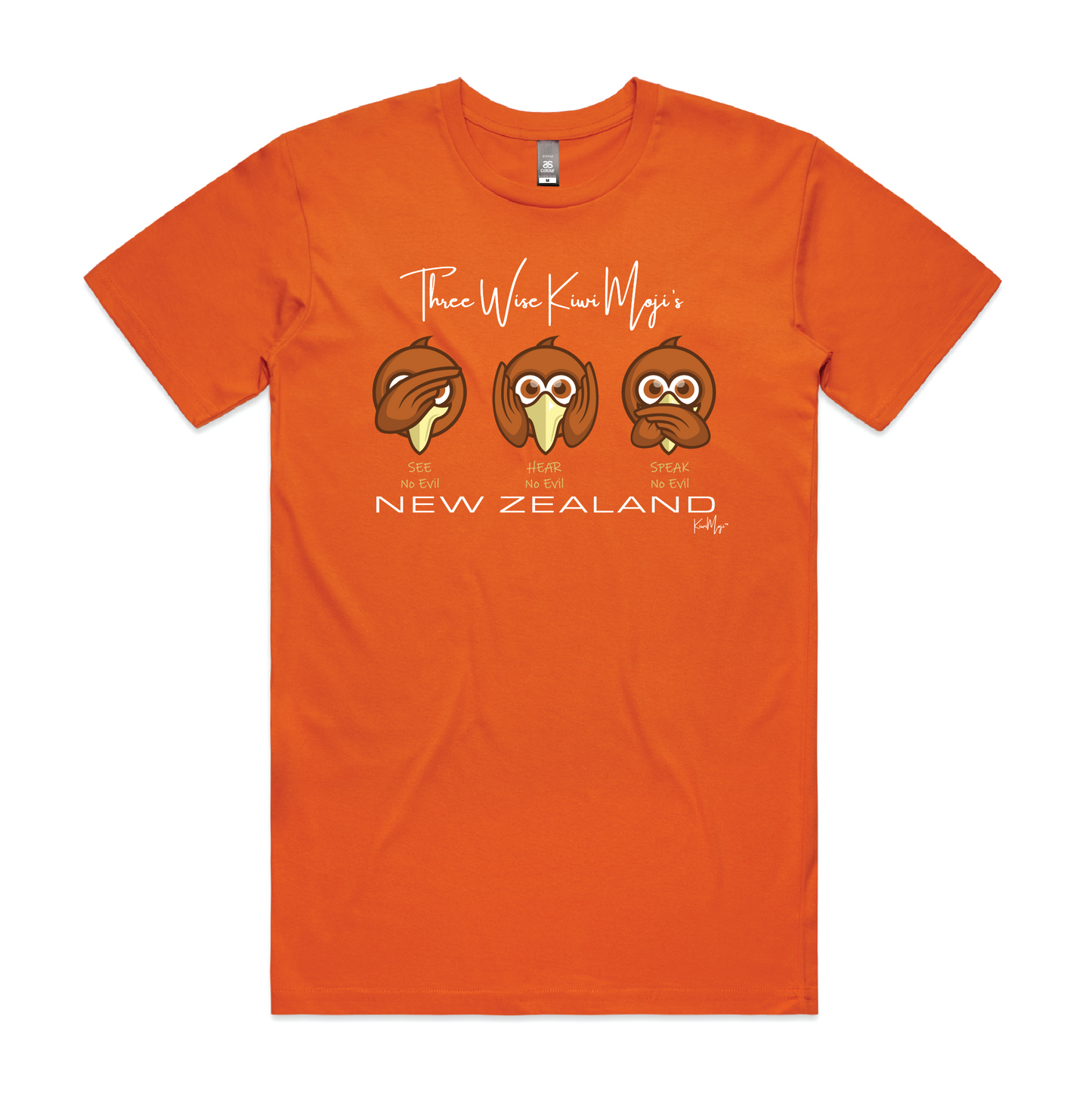 3 Wise KiwiMoji Unisex Embroided Tee